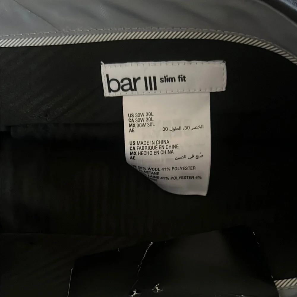 Bar III Black Dress Pants Classic Style